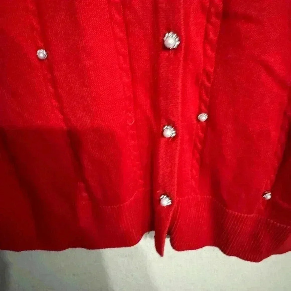 Charter club embellished crew neck cardigan size XL - Picture 5 of 5